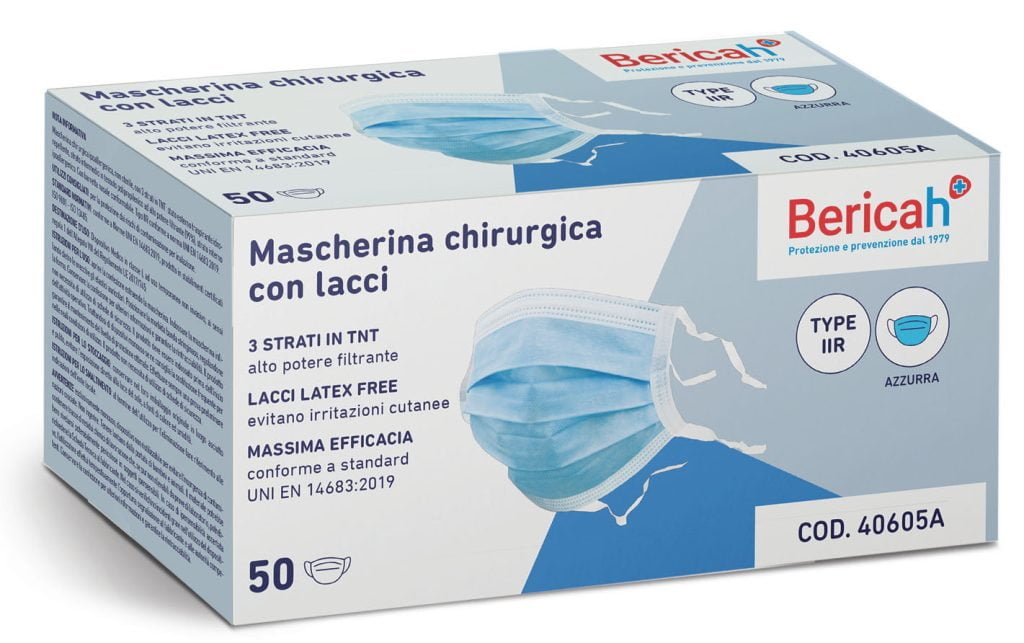 MASCHERINA CHIRURGICA CON LACCI box