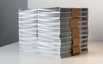 bundles of newly printed catalogues in a stack 2021 08 30 06 01 30 utc